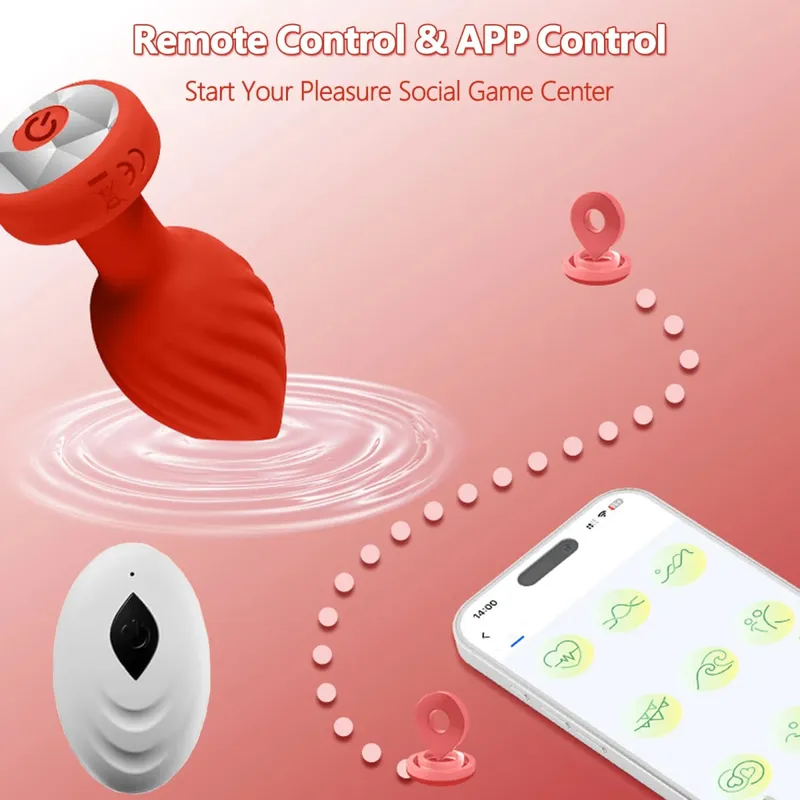 Wireless Bluetooth Anal Plug Vibrator Female Vagin Stimulator APP Remote Control Butt Plug Massager Adult Sex Toys para sa Lalaking Babae — image 4