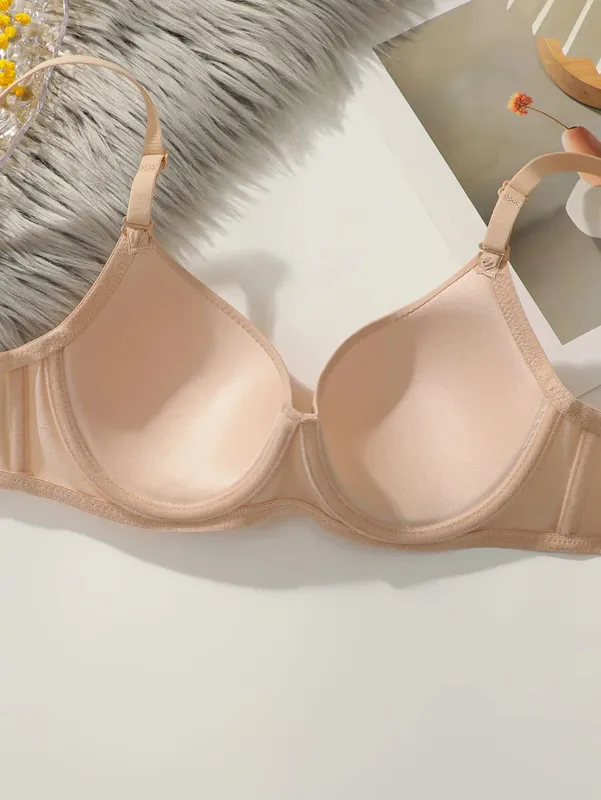 Solid Underwire Lingerie Set Women Push Up Bra with Steel Ring Fashion Women Underwear Panty Everyday Bras Sets — image 4