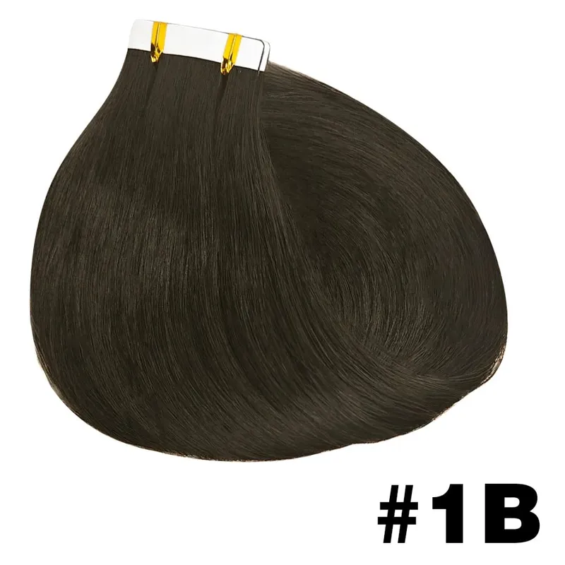 Straight Tape in Hair Extensions 100% Human Hair Seamless Invisible Straight Skin Weft 20pcs/50g Tape in Hair Extension For Wome
