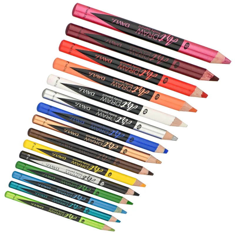 Pena Eyeliner Bibir 15 Warna Hitam Biru Multiwarna Metalik Mutiara Glitter Matte Finish Pena Rias Mata Gaya Smokey Punk — image 3