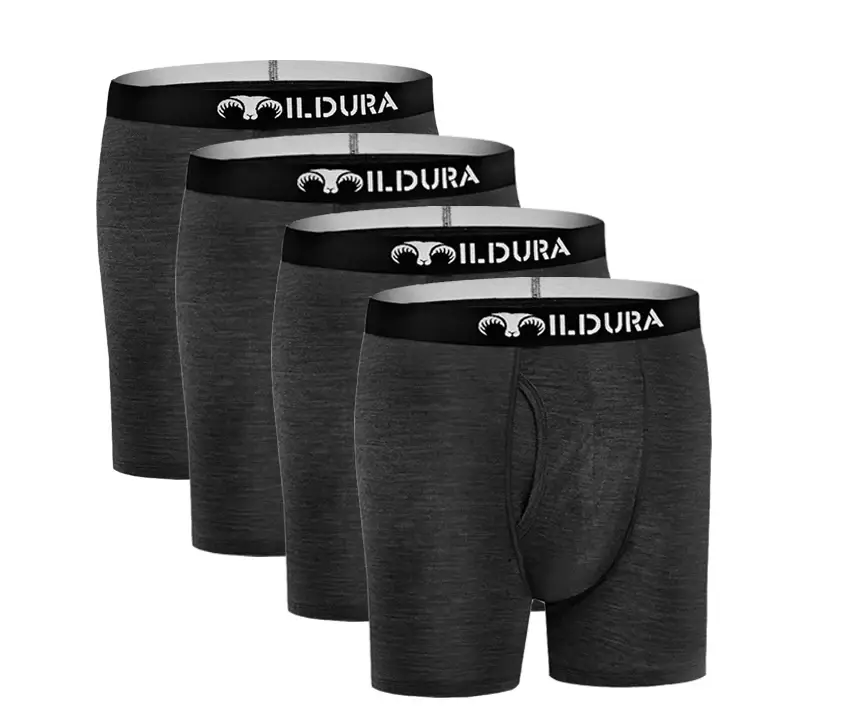 100% Merino Wool Underwear Boxer Briefs Men Merino Boxershorts Men Base Layer Underpants Soft Moisture Breathable Asian Size — image 8