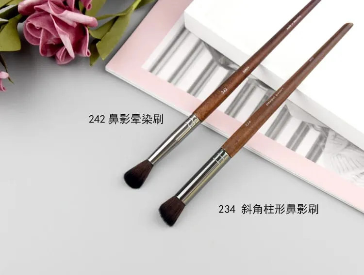 Přírodní dřevo štětce na líčení očí celá sada Pro Crease Eyeshadow Make up kit rozmazání zvýrazňovač obočí Štětec na řasy praktický — image 31