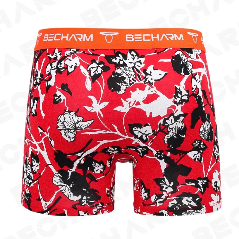 Becharm 男性のパンティーボクサーショーツソリッドグレー大サイズセット男性パンツ男性ブリーフボクサー男のセクシーな服ショートオムホット — image 5