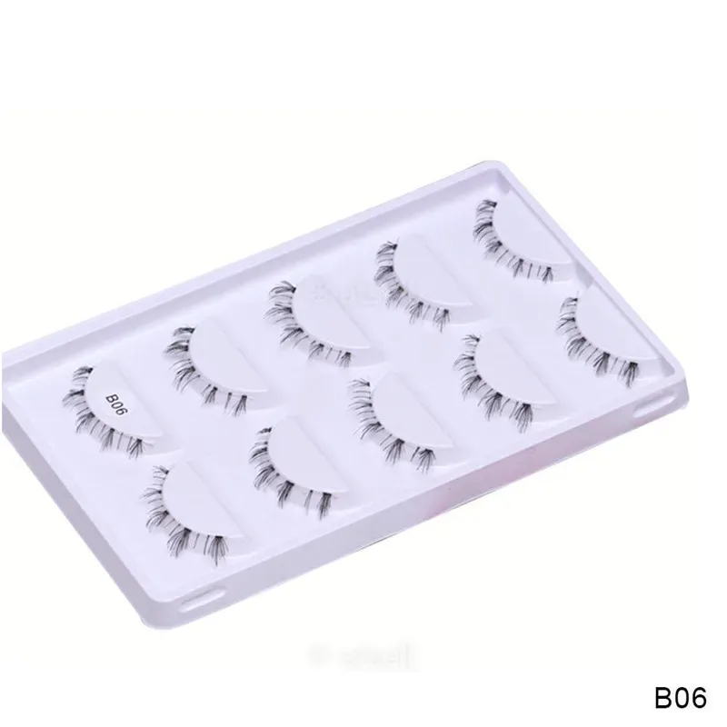 Paquet de 5 paires de cils inférieurs, 8 Styles différents, cils inférieurs doux, 100% faits à la main, avec bande transparente — image 7