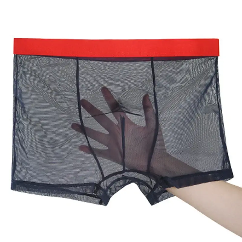 Heren Ondergoed Heren Ultradunne Transparante Boxershorts Mannelijke Mesh Slips Homme Slipje Boxershorts Comfortabele heren Onderbroek — image 7