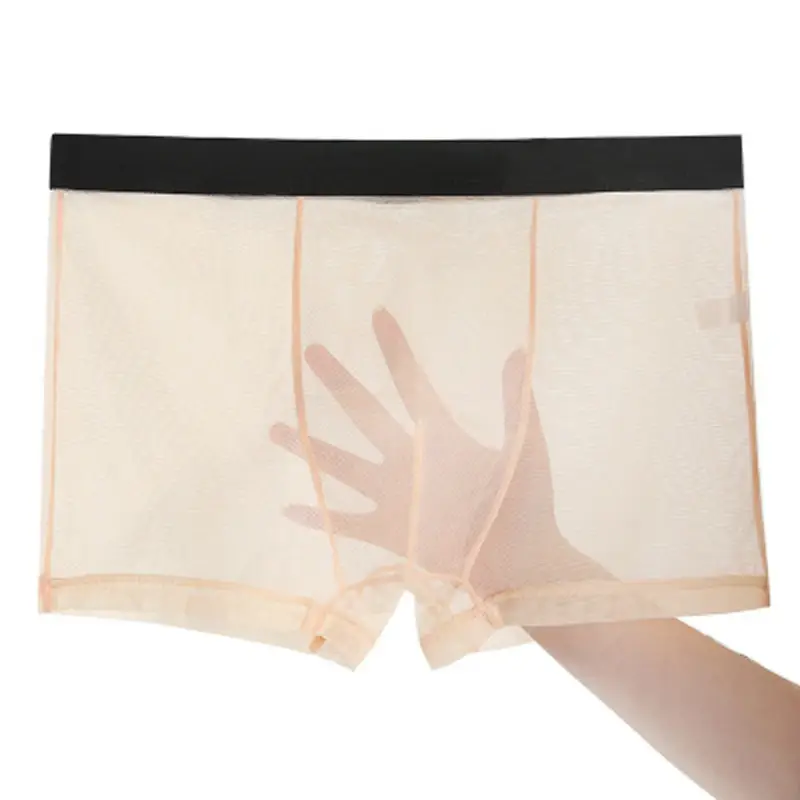 Heren Ondergoed Heren Ultradunne Transparante Boxershorts Mannelijke Mesh Slips Homme Slipje Boxershorts Comfortabele heren Onderbroek — image 4