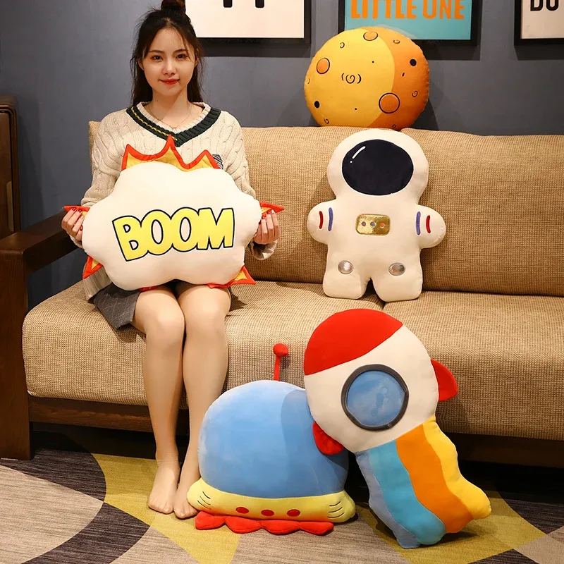 Creative Stuffed Pillow Space Astronaut Plush Toys Funny Simulation Mars Aviation Cushion for Children Boys Birthday Gift — image 2