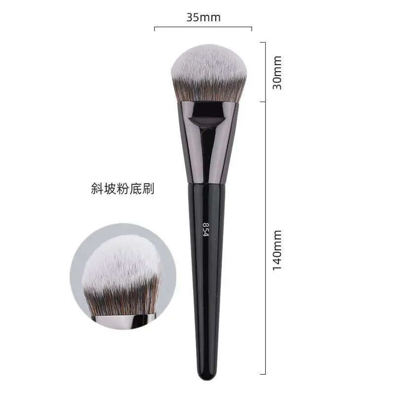 1 stk #854 Angled Foundation Makeup børs