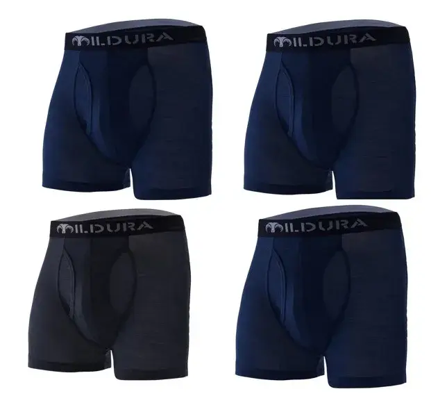 100% Merino Wool Underwear Boxer Briefs Men Merino Boxershorts Men Base Layer Underpants Soft Moisture Breathable Asian Size — image 7
