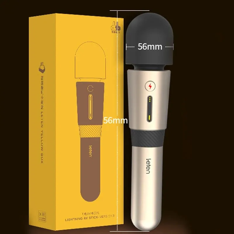 Leten Lightning 3 強力震動器大頭魔法 AV 棒按摩器女用乳頭陰蒂刺激器成人性玩具女式
