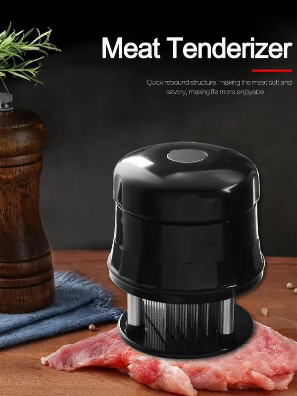 56 블레이드 바늘 고기 Tenderizer 스테인레스 스틸 고기 비프 스테이크 말렛 고기 Tenderizer 휴대용 해머 파운드 요리 도구