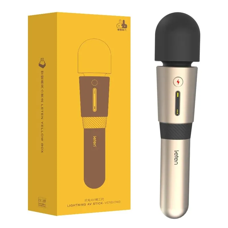 Leten Lightning 3 強力震動器大頭魔法 AV 棒按摩器女用乳頭陰蒂刺激器成人性玩具女式