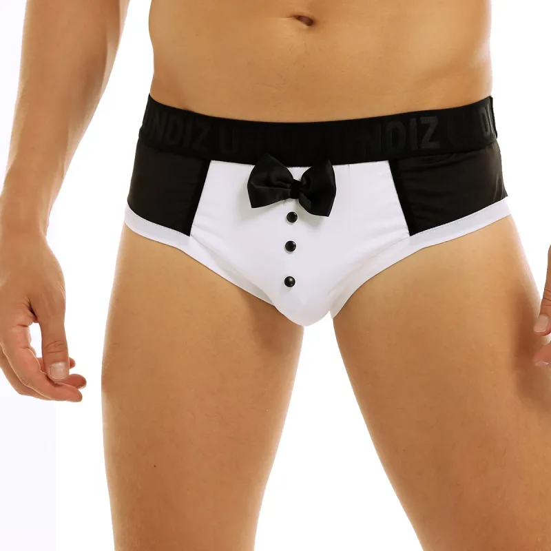 Men's Cute Tuxedo Boxer Shorts Briefs Underwear Black Color Splice Cotton Bow Tie Panties for Bedtime Surprise Underpants — image 5