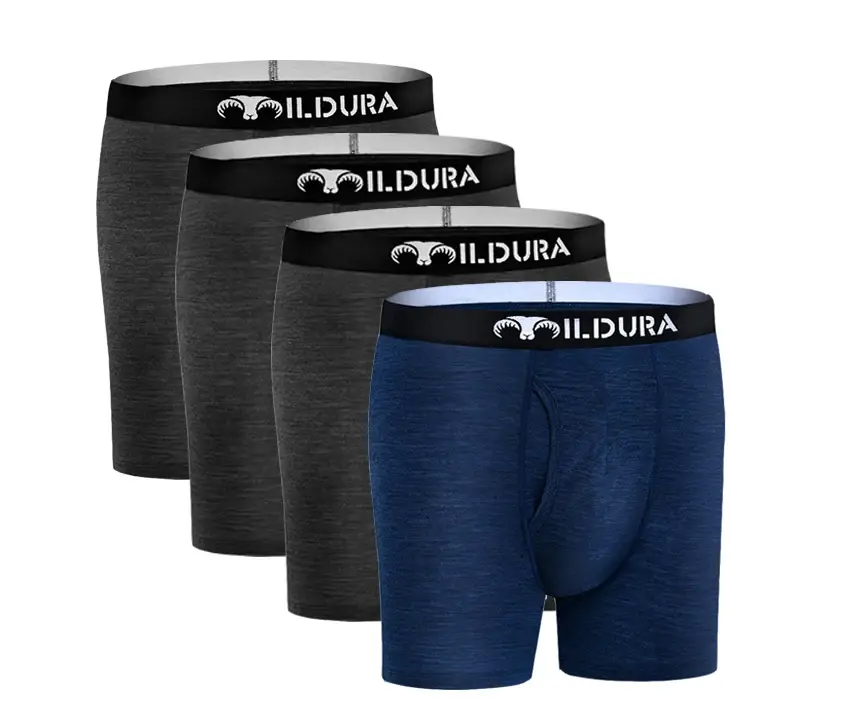 100% Merino Wool Underwear Boxer Briefs Men Merino Boxershorts Men Base Layer Underpants Soft Moisture Breathable Asian Size — image 10