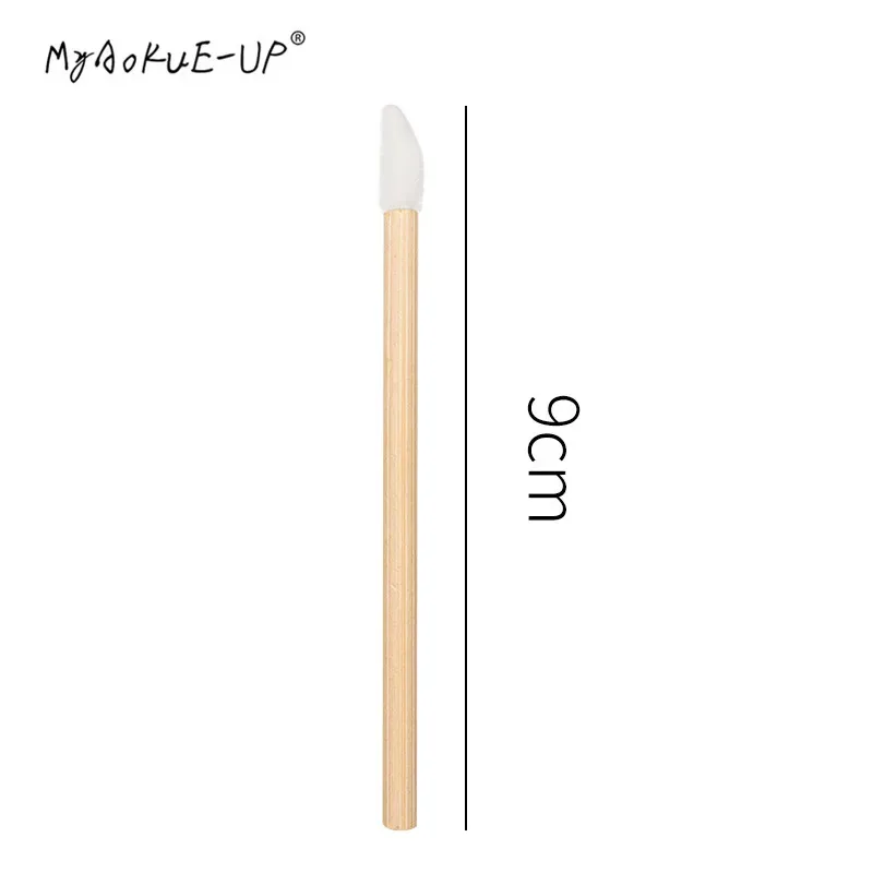 50 Teile/paket Einweg Bambus Lippen Pinsel Wimpern Micro Pinsel Applikator Werkzeug für Wimpern Verlängerung Frauen Make-Up-Tools