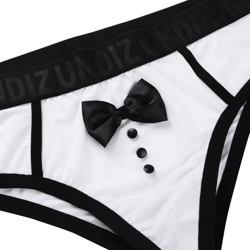 Men's Cute Tuxedo Boxer Shorts Briefs Underwear Black Color Splice Cotton Bow Tie Panties for Bedtime Surprise Underpants — image 13