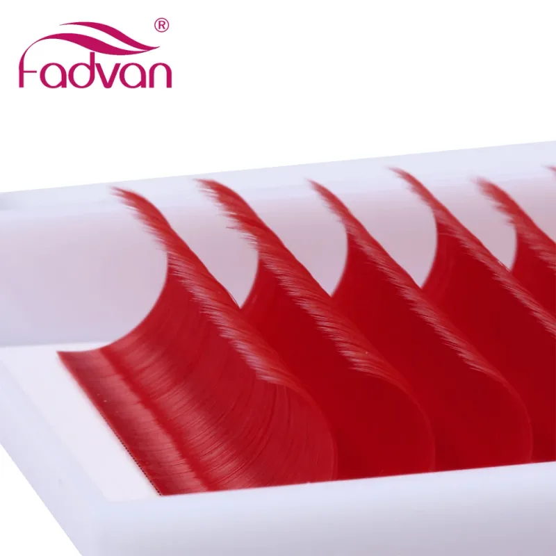 Fadvan Dài 15-20mm Dễ Dàng Fanning Trang Điểm Hàng Mi Hỗn Hợp 8-14mm Màu Giả Mắt Hàng Mi Phần Mở Rộng xanh/Tím/Đỏ/Màu Xanh Lash — image 5