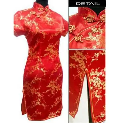 Đen Truyền Thống Phụ Nữ Trung Quốc Qipao Đầm Ngắn Gợi Cảm Sườn Xám Tay Nút Hoa Kích Thước Lớn 3XL 4XL 5XL 6XL — image 12