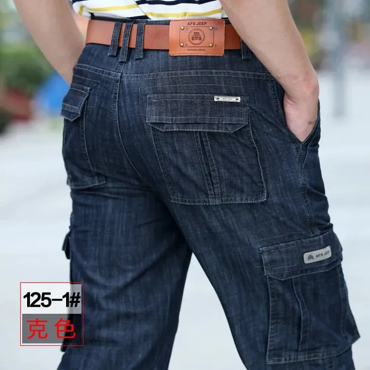 Ανδρικά τζιν Cargo Big Size 29-40 42 44 Casual Jeans Ανδρικά Ρούχα με πολλές τσέπες 2023 Denim Jean παντελόνι για ανδρικό παντελόνι