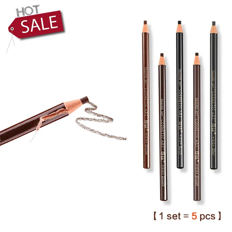 5 pz/set Matita Per Sopracciglia Trucco Marrone Potenziatori Per Sopracciglia Arte Cosmetica Matita Impermeabile Tinta Tipi Stereo Strumenti di Bellezza A Buon Mercato