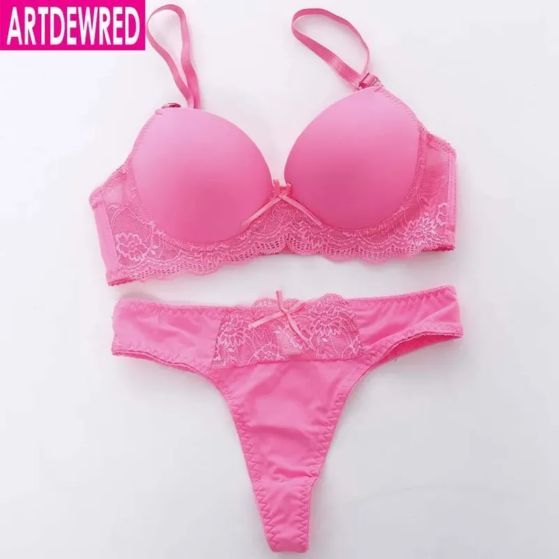 Conjunto de sujetadores y bragas íntimas de una pieza para mujer, ropa interior Sexy sin costuras, con realce, vestido de inmersión, novedad de 2020 — image 4