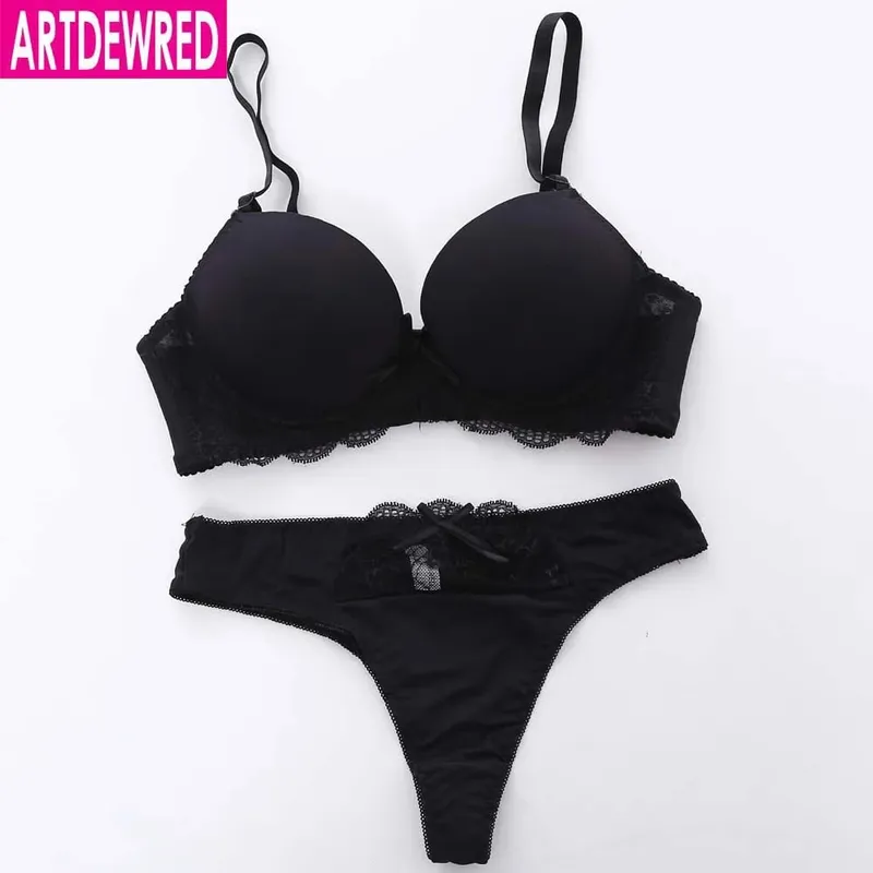 Conjunto de sujetadores y bragas íntimas de una pieza para mujer, ropa interior Sexy sin costuras, con realce, vestido de inmersión, novedad de 2020 — image 9