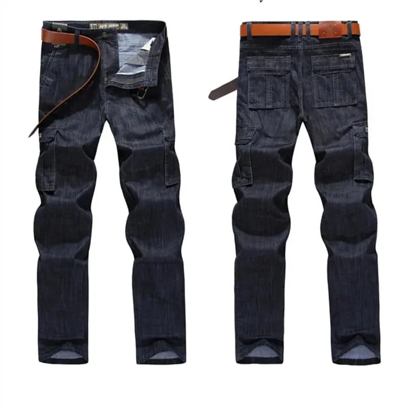 Ανδρικά τζιν Cargo Big Size 29-40 42 44 Casual Jeans Ανδρικά Ρούχα με πολλές τσέπες 2023 Denim Jean παντελόνι για ανδρικό παντελόνι — image 2
