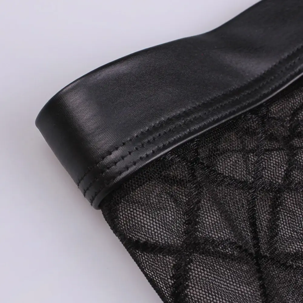 Sexy Ademende Dunne Boxer Zwarte Mannen Mesh Transparant Zien Door U-convexe Ondergoed Lingerie Gay Wear Broek — image 6