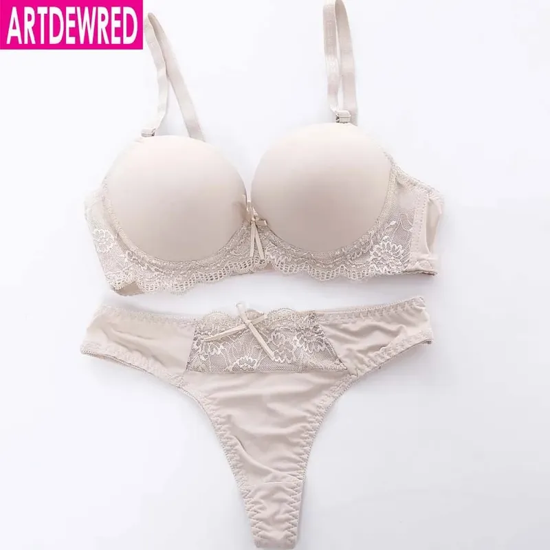 Conjunto de sujetadores y bragas íntimas de una pieza para mujer, ropa interior Sexy sin costuras, con realce, vestido de inmersión, novedad de 2020 — image 5