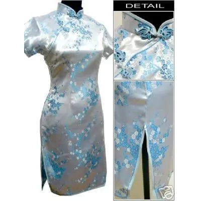 Đen Truyền Thống Phụ Nữ Trung Quốc Qipao Đầm Ngắn Gợi Cảm Sườn Xám Tay Nút Hoa Kích Thước Lớn 3XL 4XL 5XL 6XL — image 11