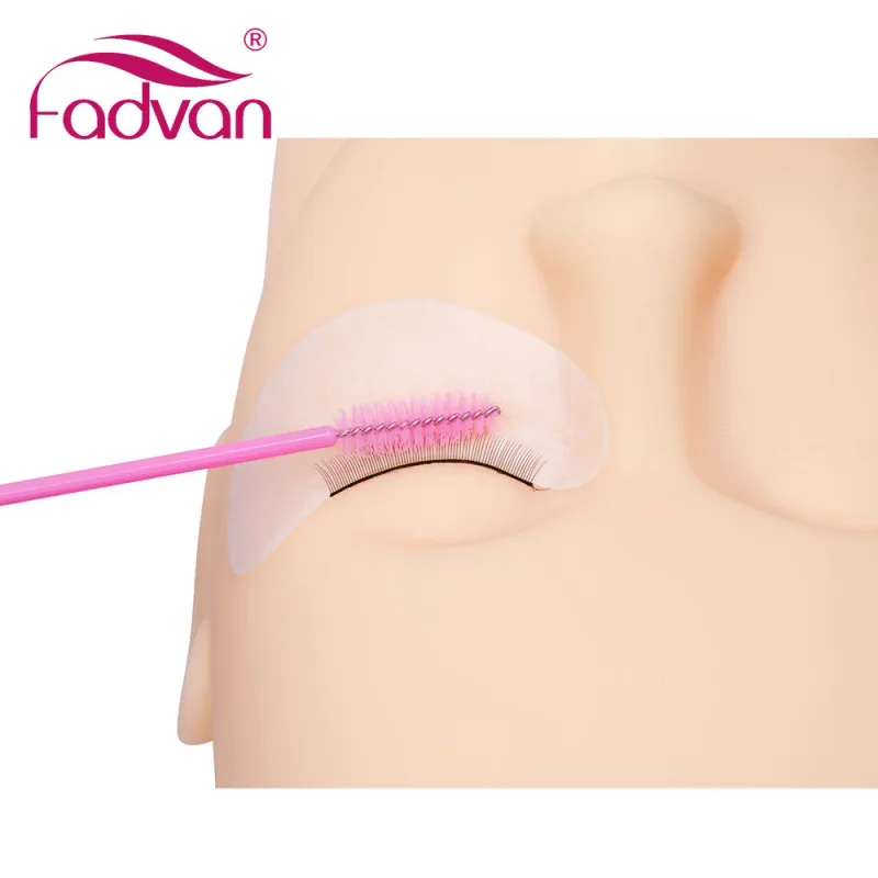 Fadvan 50 Cái/gói Cọ Trang Điểm Nhựa Micro Cây Đũa Phép Lông Mi Giả Dụng Cụ Chải Màu Đen/Hồng/Màu Làn Mi Nối Dài Tiếp Liệu