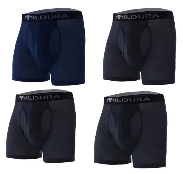100% Merino Wool Underwear Boxer Briefs Men Merino Boxershorts Men Base Layer Underpants Soft Moisture Breathable Asian Size — image 5
