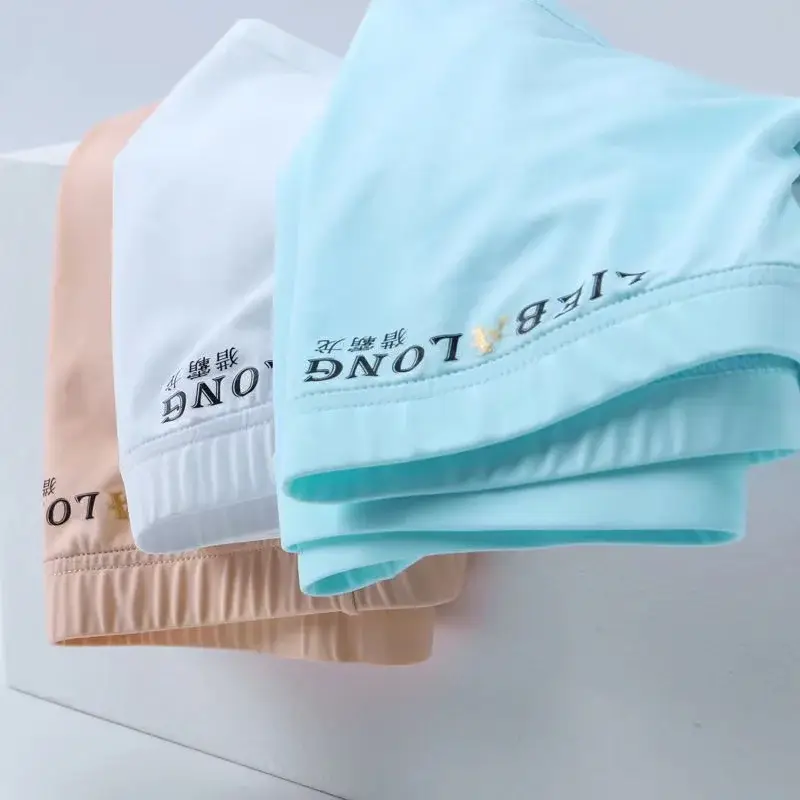 Sexiga män Underkläder Boxers Ice Silk Sexi för pojkar Man U Konvex storväska Andas Bulge Shorts Nylon Sommar Pounch Trosor set