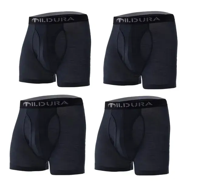 100% Merino Wool Underwear Boxer Briefs Men Merino Boxershorts Men Base Layer Underpants Soft Moisture Breathable Asian Size — image 4