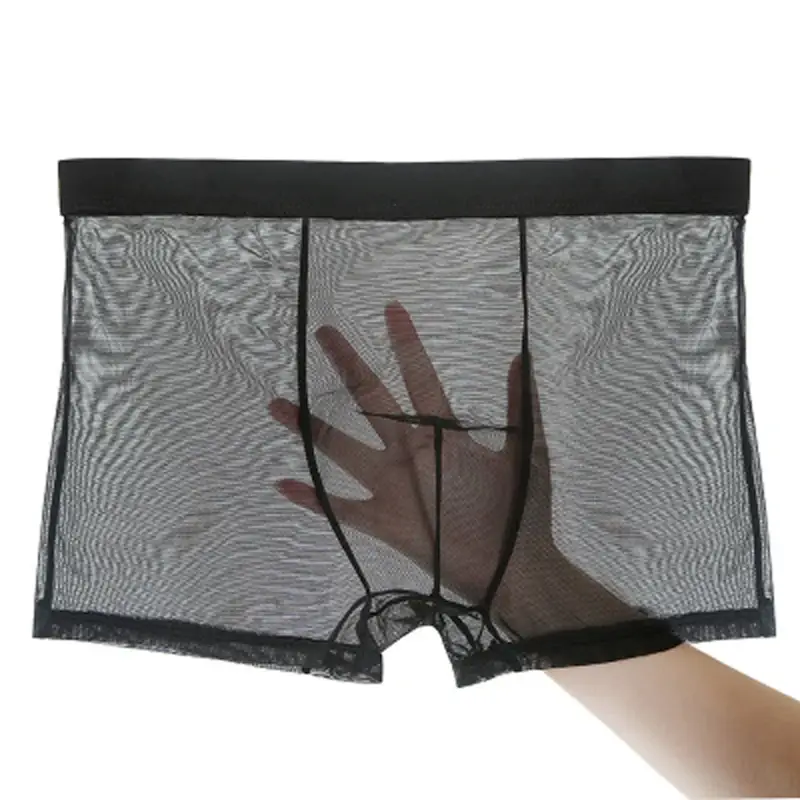 Heren Ondergoed Heren Ultradunne Transparante Boxershorts Mannelijke Mesh Slips Homme Slipje Boxershorts Comfortabele heren Onderbroek — image 2
