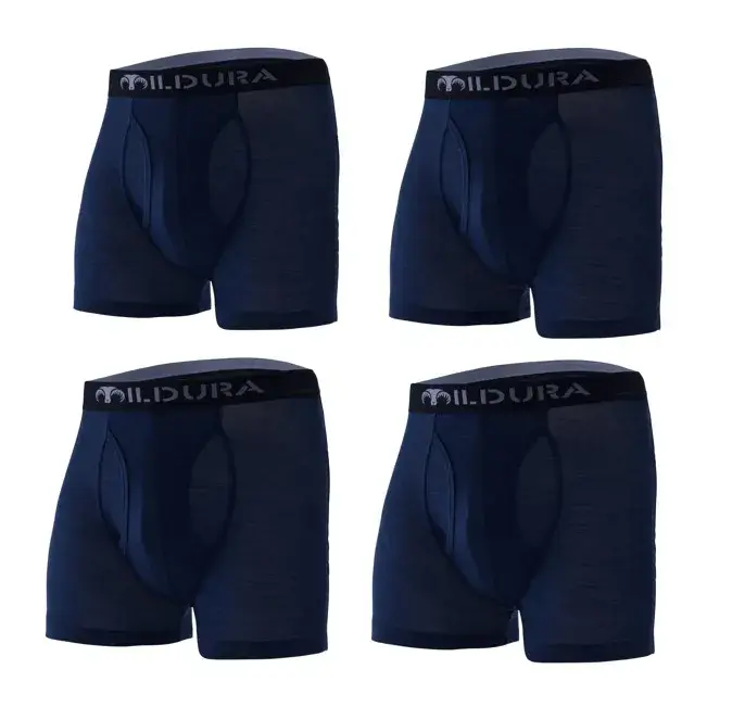 100% Merino Wool Underwear Boxer Briefs Men Merino Boxershorts Men Base Layer Underpants Soft Moisture Breathable Asian Size — image 3