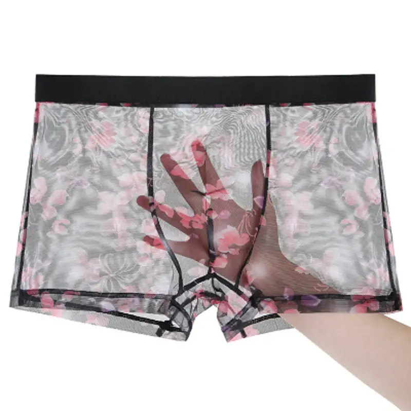 Heren Ondergoed Heren Ultradunne Transparante Boxershorts Mannelijke Mesh Slips Homme Slipje Boxershorts Comfortabele heren Onderbroek — image 8