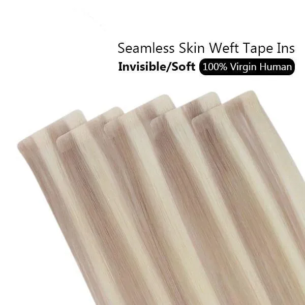 [12 Months] Ugeat Invisible Tape in Human Hair Extensions 10A Grade Seamless Skin Weft Injection Virgin Tape in Hair 2.5G/Pieces