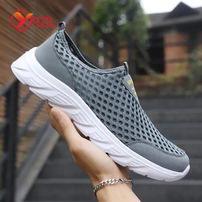 Breathable Mesh Shoes Men Slip on Male Casual Sneakers Anti-slip Mens Non Slip Flats Outdoor Walking Shoes for Man — image 4