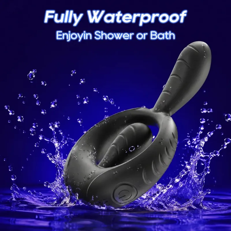 Vibrating Cock Ring Vibrator 10 Modes Tapping Flapping Penis Ring Clitoral Stimulator Delay Ejaculation Sex Toy for Men Women — image 5