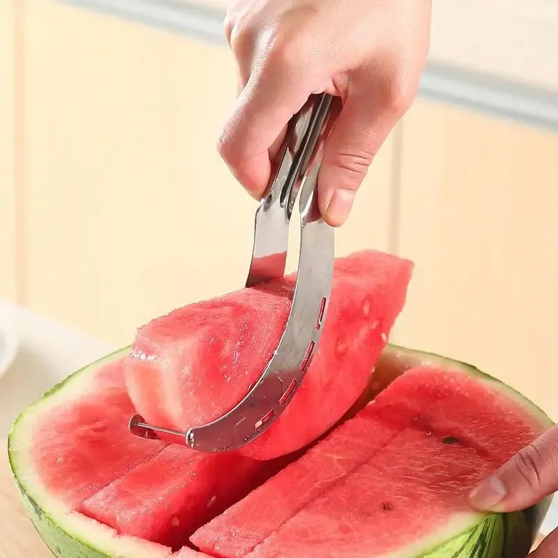Edelstahl Windmühle Wassermelone Schneider Artefakt Salat Obst Slicer Cutter Werkzeug Wassermelone Digger Küche Zubehör Gadgets — image 4