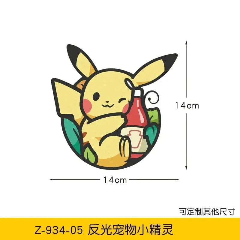 20 stylów Pokemon naklejki samochodowe Anime rysunek Pikachu Gengar Eevee Charmander urocza lalka z kreskówek kreatywna naklejka urodziny prezenty — image 25