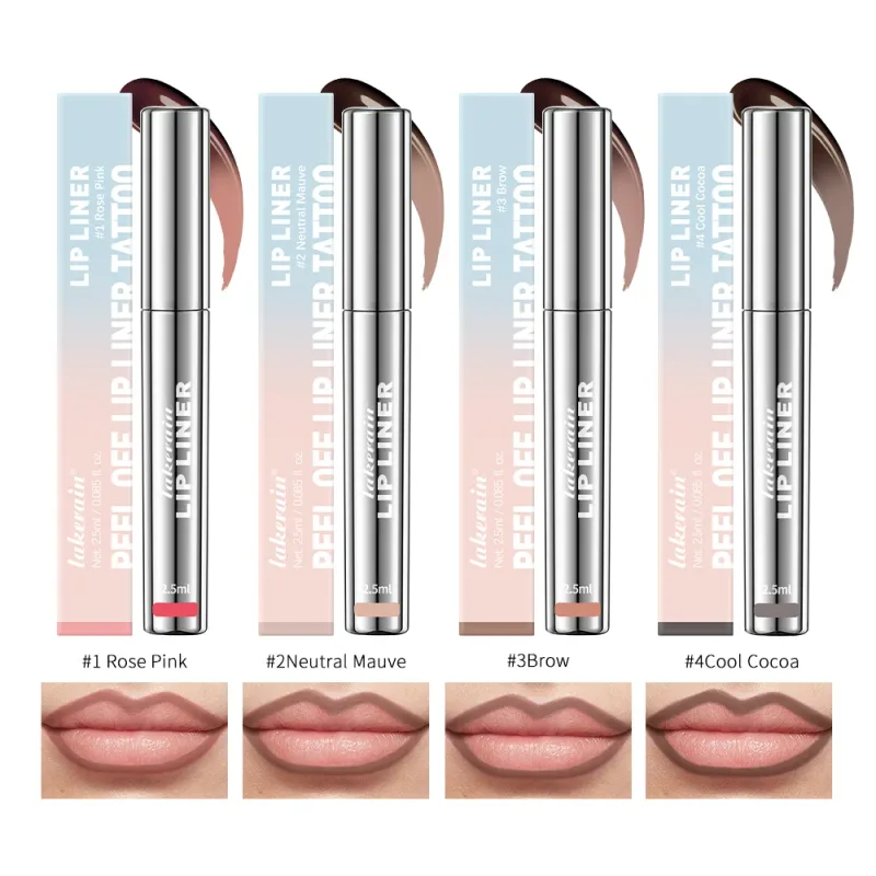 Delineador de labios resistente al agua, brillo de labios tipo tatuaje, resistente al agua, tinte de labios mate de larga duración, contorno marrón, cosmético para manchas de labios rasgados — image 11