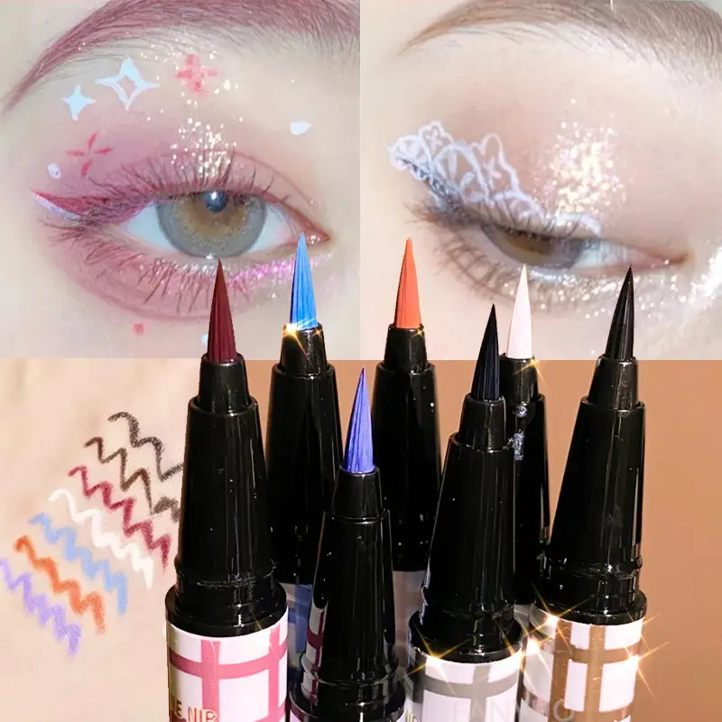 Crayon Eyeliner liquide coloré mat, imperméable, ne fleurit pas, stylo Eye-Liner liquide longue durée, maquillage pour les yeux, cosmétiques — image 2