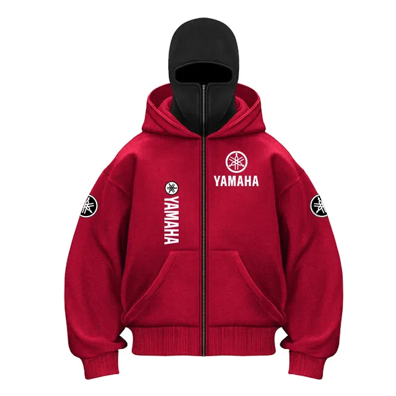 Yamaha Logo gedruckt Baumwolle Radfahren Maske Reißverschluss Hoodie Männer und Frauen Herbst und Winter neue Stil Mode lässig Retro Radfahren Jer