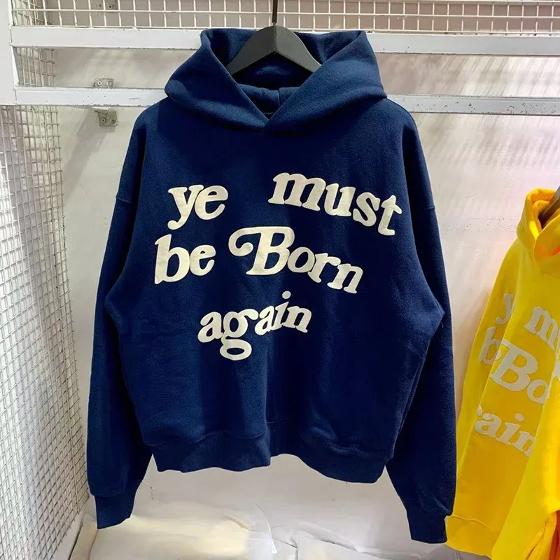 23FW Classic Foam Logo Ye Must Be Born Again Felpa con cappuccio Uomo Donna Migliore qualità Oversize Kanye West CPFM.XYZ Felpe Multicolor — image 9