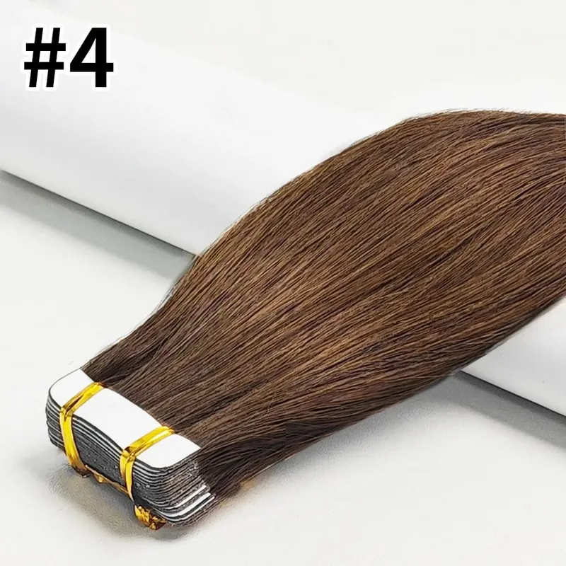 Highlight #4/27 Straight Tape In Hair Extensions 100% Human Hair Skin Weft Invisiable Tape In Human Hair Extensions 20/40/60pcs — image 11