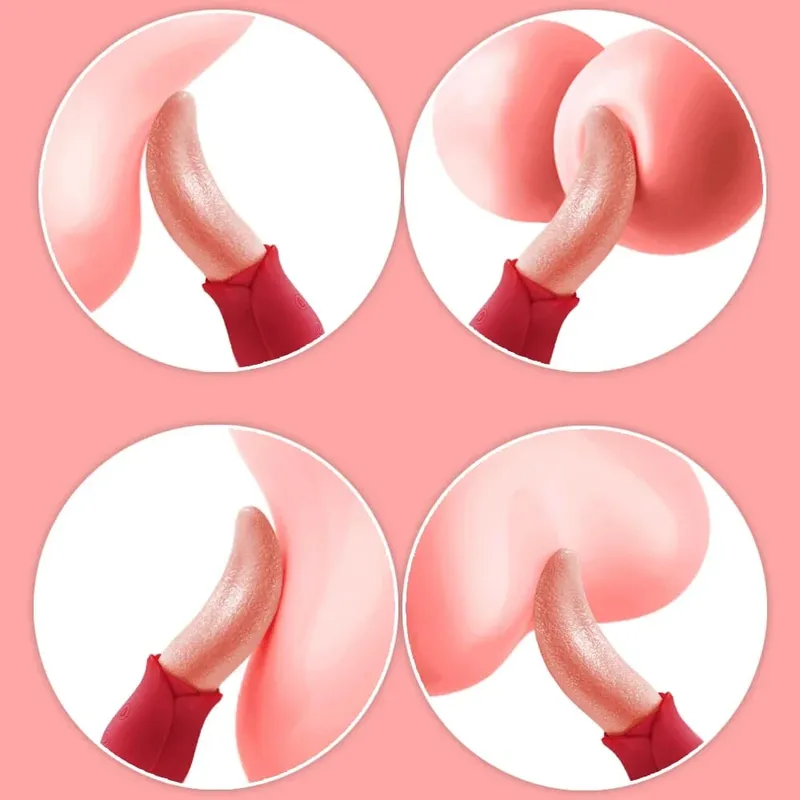 Realistic Licking Tongue Rose Vibrator for Women Nipples Clitoral Stimulation Vibrators Sex Toys for Adult Female Couples 18+ — image 2