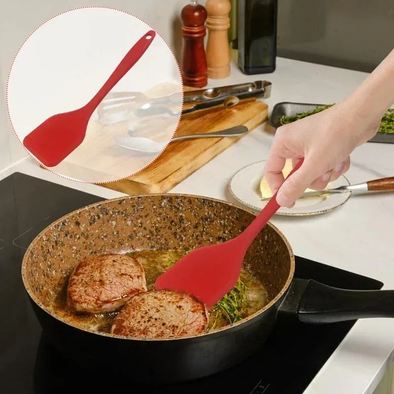 Silicone Cooking Leakage Spatula Dense Shovel Fried FishOmelette Shovel Non-stick Spatula Mga Tool sa Pagluluto sa Kusina — image 5