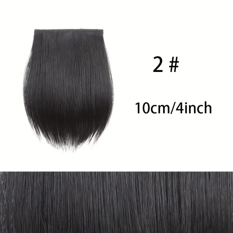 10cm/20cm/30cm Synthetic Short Straight Hair Pads Invisible Clip in Hair Extension Hair Top Side Cover 2 BB Clips Hairpiece